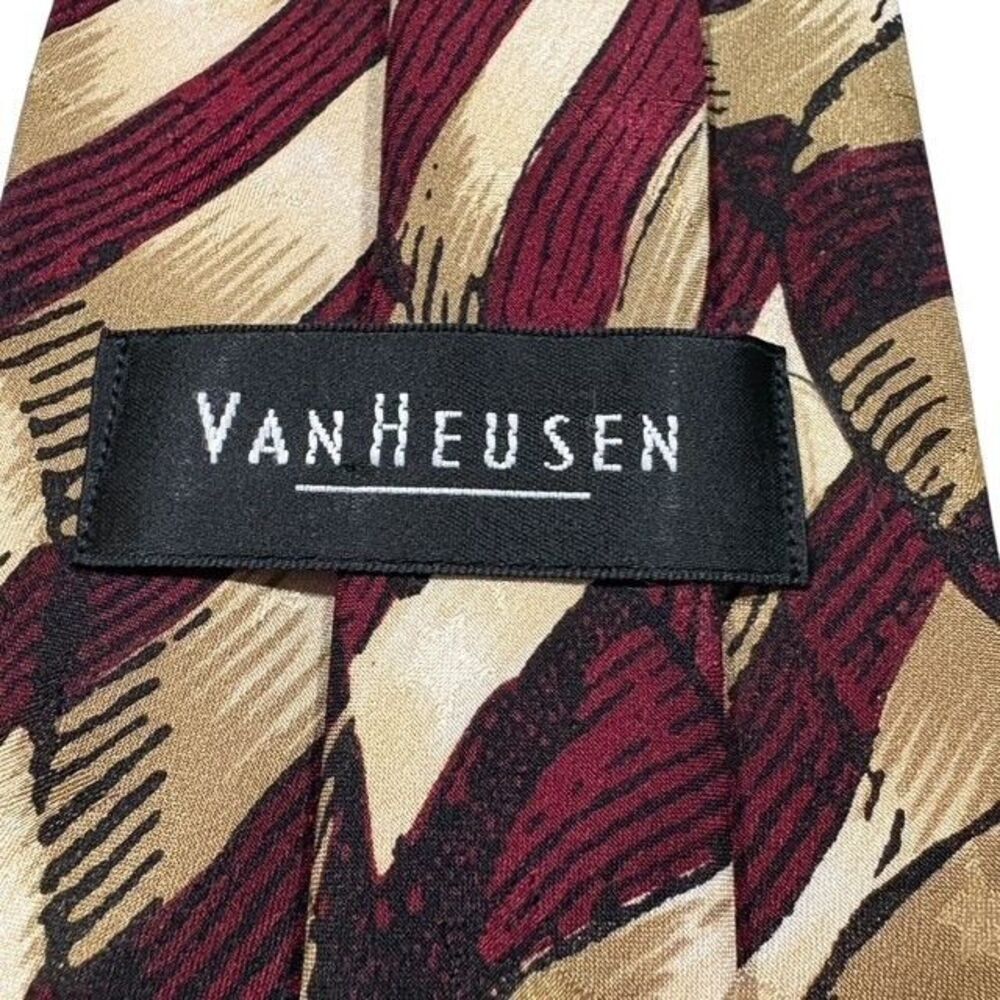 Van Heusen Americana Football Tie USA Flag Stars Stripes Novelty Mens Necktie - Picture 8 of 8